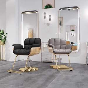 Cadeira de Salão de Beleza de Luxo em PVC de Alta Qualidade com Altura Ajustável e Rotação para Cabeleireiro e Estética - Product Image 2