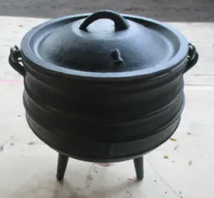 Potjie-tres patas de hierro fundido, Sudáfrica, 1 #