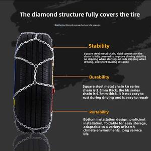 Véritable KB 390 Chaînes à <span class=keywords><strong>neige</strong></span> antidérapantes en plastique allié pour SUV Voitures Berline Pneus État Utilisé - Product Image 6