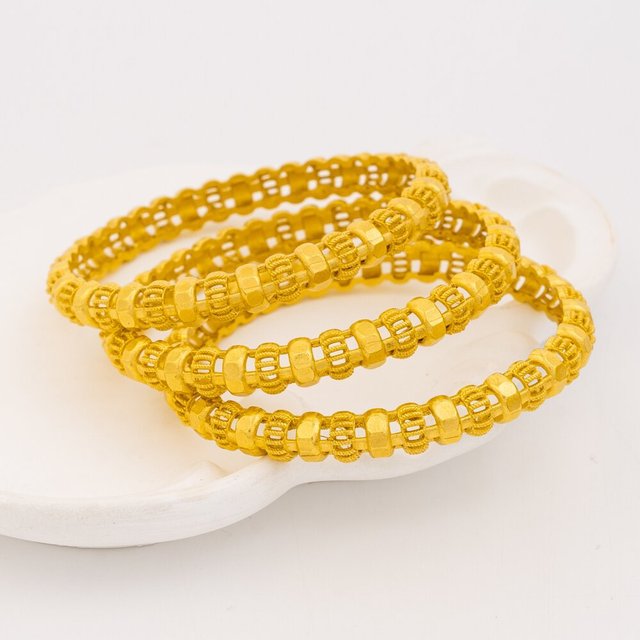 Waterproof Gold Bangle No Tarnish Big Wide Gold Bangle African Trendy No Rust Costume Dubai Bangle