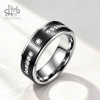 Bagues de couple modernes et minimalistes JLM en zircon électroplaqué pour hommes et femmes, cadeau de mariage, de fiançailles, bijoux de fête