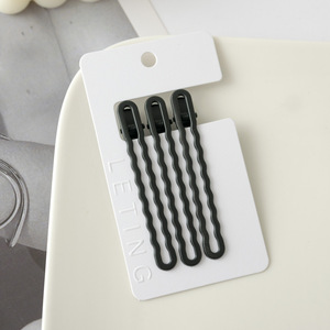 Duckbill Hair <b>Clip</b> 8 Cm Metal Black Simple Versatile For Women Daily Use - Product Image 2