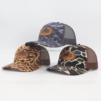 Casquettes de camionneur Richardson 112 personnalisées avec logo OEM unisexe pour sports de plein air, pour hommes, 6 panneaux, camouflage, patch en cuir brodé, Gorras