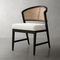 Chaise de salle à manger en rotin de luxe, meubles de salle à manger, ensembles de salle à manger, chaise d'appoint en bois massif