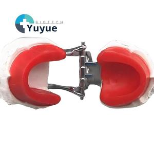 Modèle <span class=keywords><strong>de</strong></span> mâchoire édentée avec bordure en cire, <span class=keywords><strong>plaque</strong></span> <span class=keywords><strong>de</strong></span> base avec cire rouge pour la fabrication <span class=keywords><strong>de</strong></span> prothèses complètes - Product Image 1