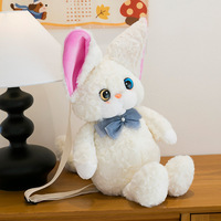 Sac à dos en peluche Devon cat à poils bouclés, sac à bandoulière en peluche douce avec décoration en nœud pour filles