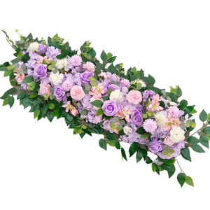 Arche florale artificielle avec roses, guirlandes florales et verdure <span class=keywords><strong>pour</strong></span> voilages, portes, mariages, fêtes, murs et décorations <span class=keywords><strong>de</strong></span> cérémonie - Product Image 1