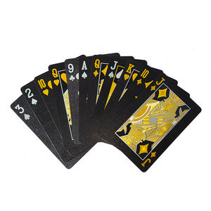 Juego de póquer de impresión de alta calidad, naipes de oro de entretenimiento, naipes de plástico Premium impermeables - Product Image 2