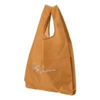 Sac de courses pliable et réutilisable en RPET, taille moyenne, ouverture supérieure, avec logo personnalisé, écologique, en polyester recyclé