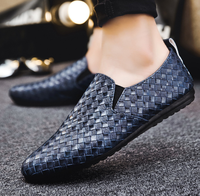 Chaussures pour hommes, style tendance, en PU, à semelle souple et texture douce, respirantes, décontractées, pour jeunes, modèle unique