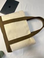 Sac fourre-tout en toile personnalisé avec logo, grande capacité, épais, réutilisable, poignée renforcée, poignée solide, bricolage