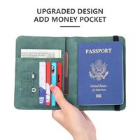 Superventas personalizado cuero genuino pareja liso pasaporte cubre titular organizador billetera familiar