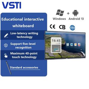 VSTI发光二极管双系统智能板教学数字交互式白板55英寸4K 20点触摸屏安卓 + 视窗 - Product Image 1