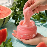 Gommage Corporel Naturel Végétalien aux Fruits, Sel de l'Himalaya, Exfoliant, à la Guimauve et à la Pastèque Juteuse, Marque Blanche en Gros