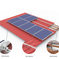 Support de fixation de tuiles solaires fabriqué en usine avec crochet en acier inoxydable, structure solaire pour système de montage de panneaux solaires de 50 kW