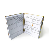 Carnet de Notes à Spirale Personnalisé avec Impression, Journal, Agenda Quotidien Hebdomadaire Mensuel, Organiseur, Planificateur avec Stylo