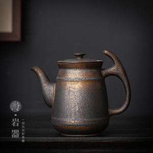 Retro <b>Ceramic</b> Teapot Large Capacity Household <b>Tea</b> Brewing <b>Pot</b> With Lid Pottery Kettle - Product Image 3