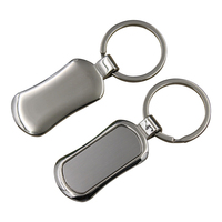 Porte-clés de voiture en alliage personnalisé en forme de logo gravé au laser porte-clés de voiture porte-clés de sublimation en métal vierge