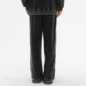 FOXA Pantalon de survêtement large pour homme, coupe oversize, délavé à l'acide, style baggy, décontracté, rétro Y2K, 100% coton respirant - Product Image 3