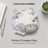 Tapis de souris ergonomique personnalisé en forme de chat avec repose-poignet pour cadeaux promotionnels – Vente en gros