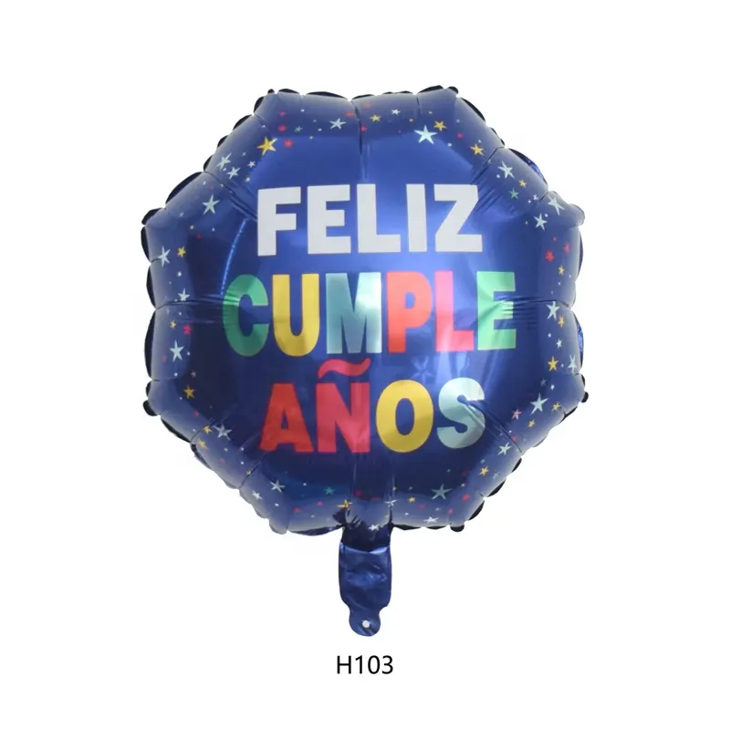 بالونات فويل الأكثر مبيعاً ديكورات حفلات بالونات فويل إسبانية فيليز كومبليانوس إيبانول عيد ميلاد سعيد بالونات شكل مستطيله