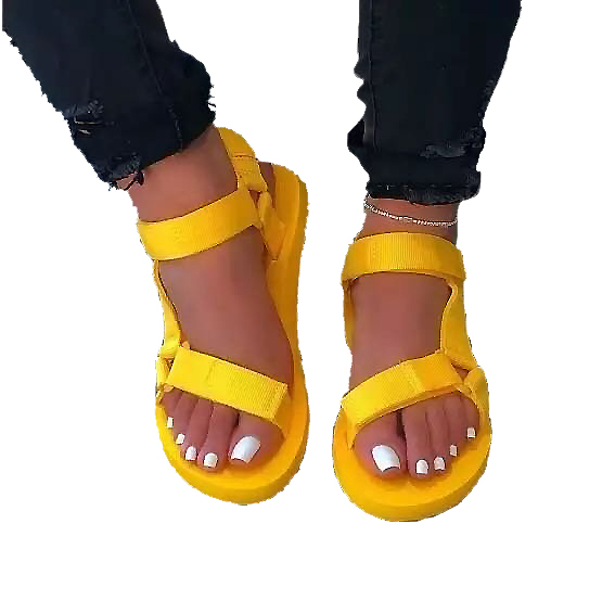 Sandalias Corcho Tiras Velcro Pastel - PERA LIMONERA
