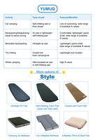 Matelas gonflable durable de PVC de lit d'air floqué populaire de YumuQ Double avec le coussin de couchage de Camping de pompe intégrée