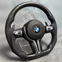 Roda kemudi mobil serat karbon, disesuaikan untuk BMW M3 M4 F80 F82 E90 E91 E60 X5 F15 F16 F10 F30 F32 F36 F60