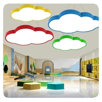Nouveau Moderne Simple Creative Dessin Animé Enfants Lustre Maternelle Multicolore Nuage Led Plafond Pendentif Lumières lampe