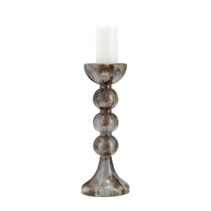 Stacked Sphere Taper Candle Holder <b>Glass</b> <b>Candlestick</b> For Table Centerpiece Console Mantel Decor - Product Image 2