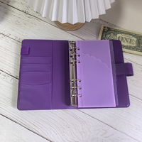 Organiseur de Budget Macaron A6 en Cuir PU Portable 20 Couleurs Rechargeable, Reliure à Enveloppes de Rangement Personnalisables, Vente en Gros