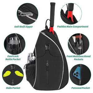 Sac de raquette de pickleball personnalisé portable de haute qualité, résistant à la poussière, sac à dos de tennis - Product Image 3