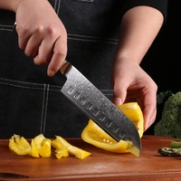 Ensemble de 8 couteaux de cuisine écologiques ambidextres, 67 couches de Damas VG10, manche en résine composite, acier inoxydable, désossage