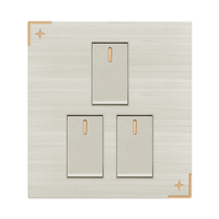 Interrupteur intelligent unidirectionnel durable à bas prix, 3 boutons tactiles, courant maximal de 10 A, 250 V, matériau PC, marque JUBEN