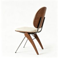 Chaise de salle à manger rembourrée de style minimaliste moderne, chaise d'appoint en bois pour la salle à manger, pour la maison et le restaurant