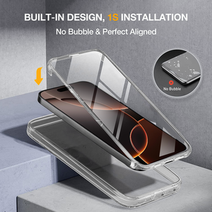 360 antigraffio trasparente protezione completa PET + TPU + custodia <span class=keywords><strong>per</strong></span> telefono <span class=keywords><strong>per</strong></span> <span class=keywords><strong>iPhone</strong></span> <span class=keywords><strong>5</strong></span> 6 7 8 SE 11 12 13 14 15 16 Pro Plus Mini XS - Product Image 2