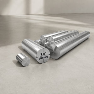 Barras de Aluminio OEM 6061, Diámetro 7 Pulgadas, Aleación de Grado Primario (Homogénea), Longitud 127 mm, Grado Secundario, Estándar ASTM, Corte - Product Image 1