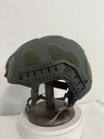 Casque tactique balistique haute protection FAST IIIA – Équipement d'entraînement de protection en PE/Aramide équipé d'un système de rails tactiques.