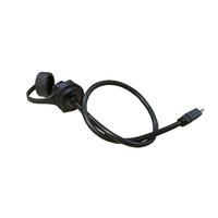 Connecteur Mini USB femelle à montage sur panneau LSHITECH M20 IP67 étanche avec câble pour équipement extérieur et industriel