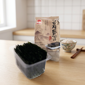 [OKBADA] Merienda de algas asadas Laver sazonadas Premium coreanas con aceite de arroz integral y guarnición coreana tradicional de sal - Product Image 3