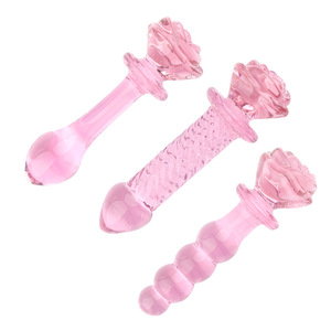 3 Stijlen Anale Plug Glas Sexy Cadeau Anale Crystal <span class=keywords><strong>Dildo</strong></span> Roosvormige Glazen Butt Plug Roze-Glas Anus Butt Seksspeeltjes Voor Mannelijke Vrouw - Product Image 4