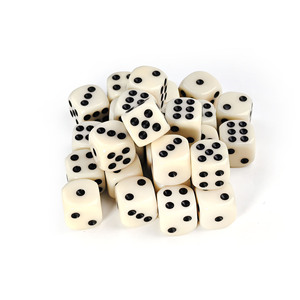 Etiquetas Personalizadas para Fabricantes, Juego de Dados de 36 Piezas, Color Sólido, D6, 12 mm, Color Marfil - Product Image 3