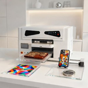 Kleine A3 platte UV-inkjetprinter voor het bedrukken van telefoonhoesjes, acryl, metalen badges, glas en plastic hoesjes. - Product Image 2