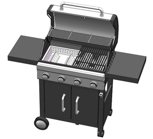 Darwin duo <strong>gas</strong> and <strong>charcoal</strong> <strong>BBQ</strong> 2 in 1 hybird grill - Product Image 1