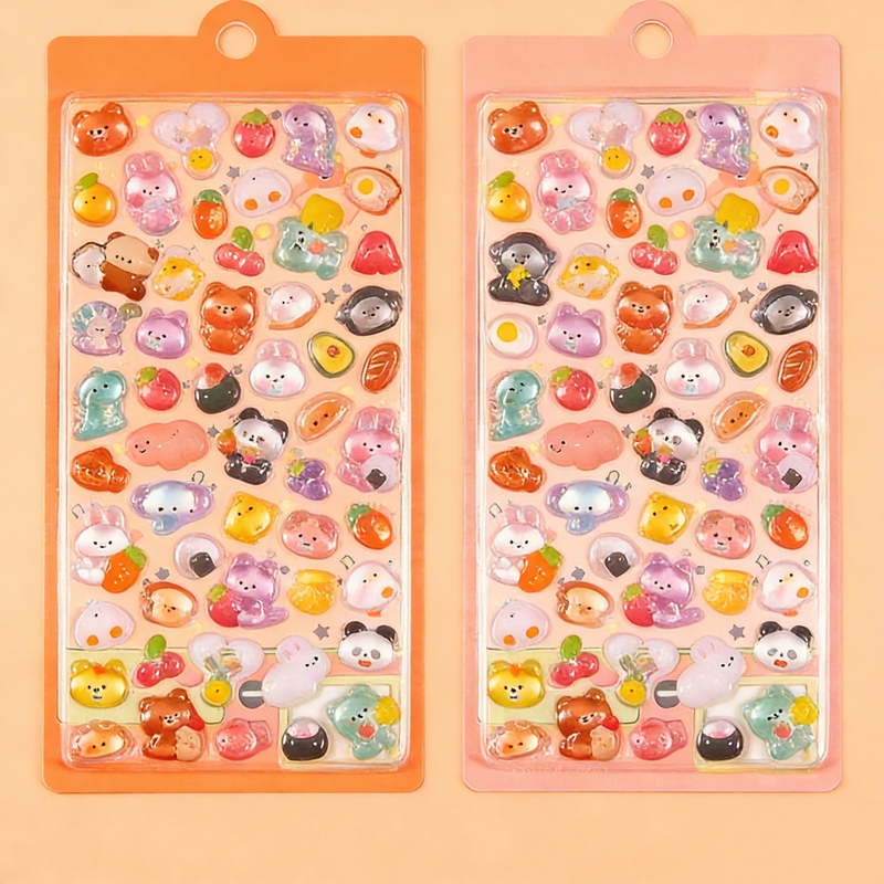 Custom Cute PVC 3d Embossed Sticker