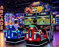 LeChuang Machine de jeu de course automobile commerciale à monnayeur, simulateur de conduite avec composants en plastique pour centres de jeux intérieurs