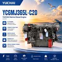 محرك ديزل بحري SCDC YUCHAI YC6MJ سلسلة YC6MJ365L-C20 بقوة 300 كيلوواط و410 حصان وسرعة 1800 دورة في الدقيقة، عزم دوران قوي لسفن النقل البحري