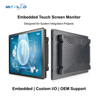 Moniteur tactile industriel embarqué étanche de 10,4 pouces, écran capacitif 10 points pour environnements difficiles, automatisation d'usine