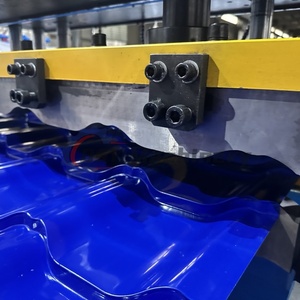 Tự động tráng men Roof tile làm Roll Forming <span class=keywords><strong>Machine</strong></span> với PLC kiểm soát thủy lực decoiler động cơ & bơm thành phần cốt lõi - Product Image 3