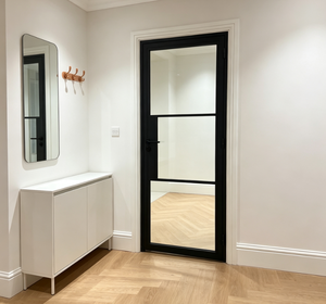 High Quality Steel <b>Frame</b> Glass Door Interior <b>Swing</b> with Double Tempered Factory Supplier - Product Image 1